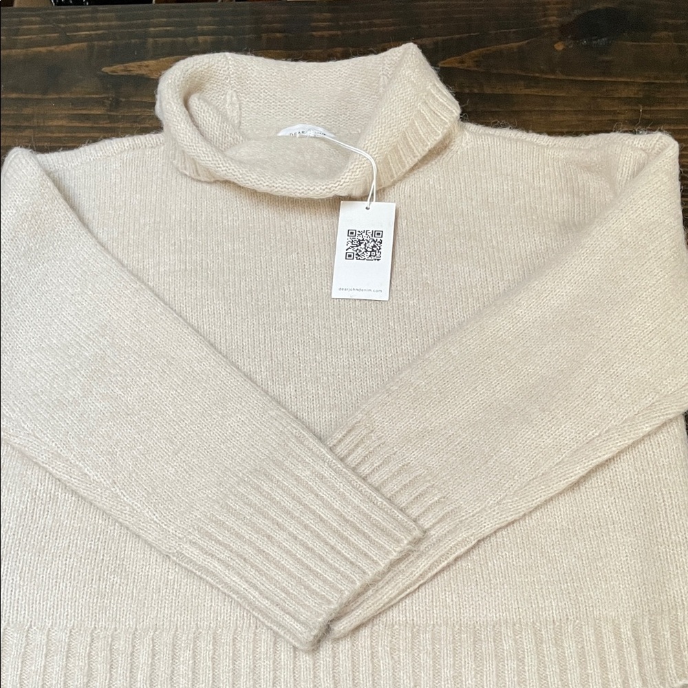 Dear John Cozy Cream Oversized Turtleneck Sweater - Picture 10 of 10